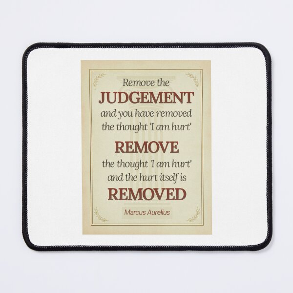 Item preview, Remove the Judgement - Marcus Aurelius - Elegant Script Stoic Quote - Roman Red Version designed and sold by Stoic Core.