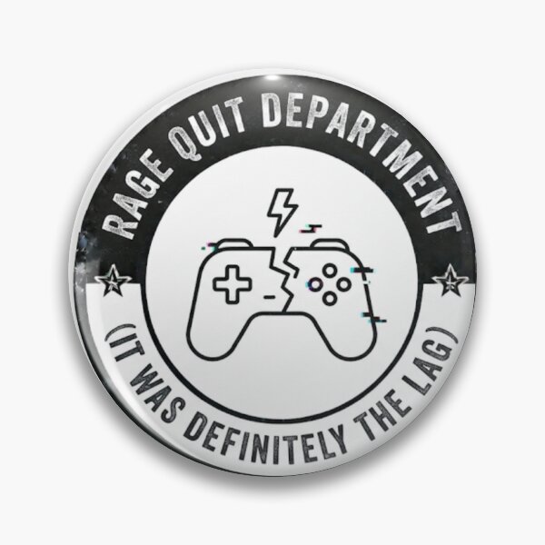 Item preview, Rage Quit Department - It Was Definitely The Lag Funny Gamer Sticker designed and sold by IbericoStudio.