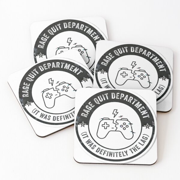 Item preview, Rage Quit Department - It Was Definitely The Lag Funny Gamer Sticker designed and sold by IbericoStudio.