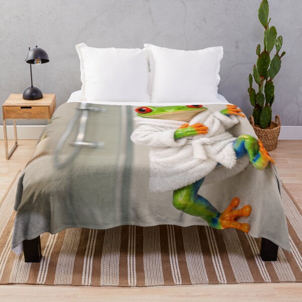 Item preview, Cozy Bathrobe Red-eyed Tree Frog designed and sold by Sillytoe.