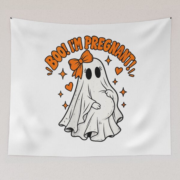 Item preview, Women's Boo I'm Pregnant Halloween Pregnancy Announcement Ghost designed and sold by Marantha80s.