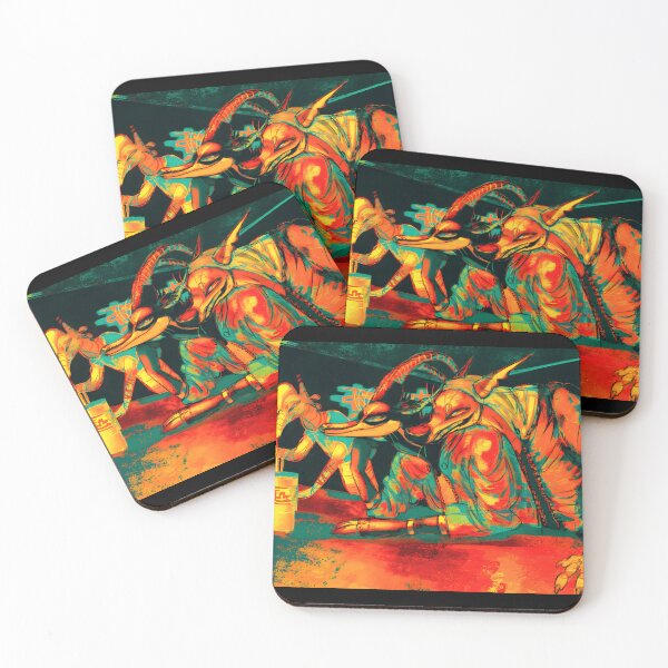 Item preview, Vibrant Animal Characters in Abstract Bar Scene designed and sold by elijbclaude.