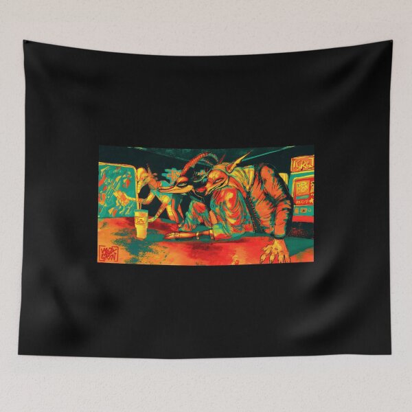 Item preview, Vibrant Animal Characters in Abstract Bar Scene designed and sold by elijbclaude.