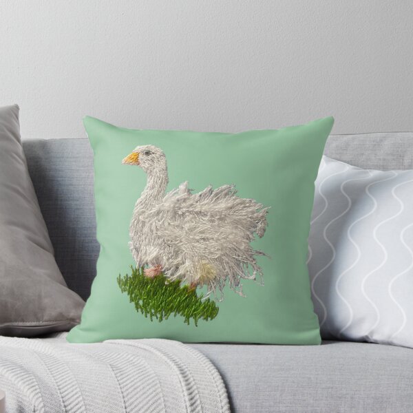 Item preview, Sebastopol goose hand-embroidered designed and sold by Alsa.handembroidery.