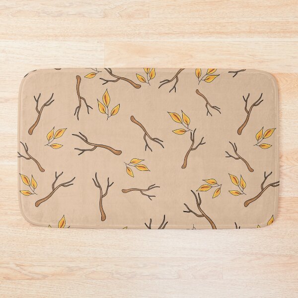 Item preview, Minimalist Autumn Tree Branch Golden Leaf Tan designed and sold by FestivityFinds.