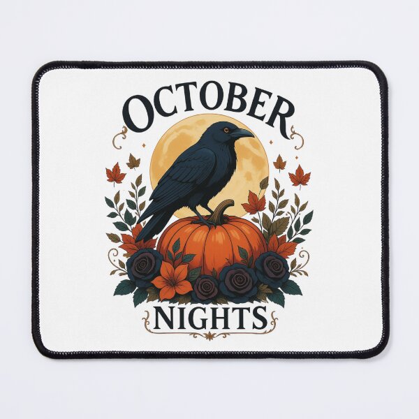 Item preview, October Nights Elegant Vintage Raven And Pumpkin Art designed and sold by Créative touche .