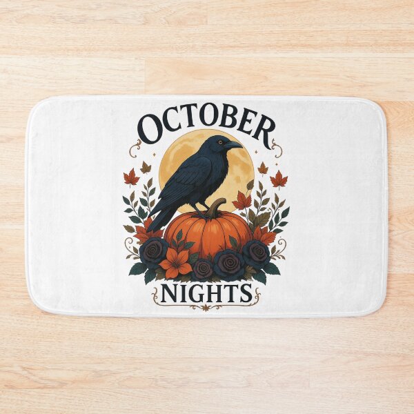 Item preview, October Nights Elegant Vintage Raven And Pumpkin Art designed and sold by Créative touche .