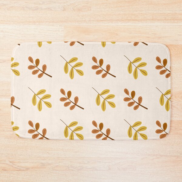 Item preview, Scandinavian Minimalist Autumn Leaf Sprig Cream Pattern designed and sold by FestivityFinds.