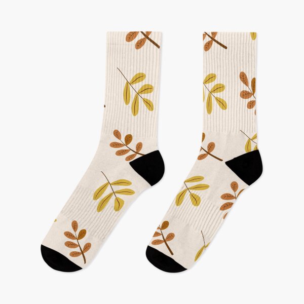 Item preview, Scandinavian Minimalist Autumn Leaf Sprig Cream Pattern designed and sold by FestivityFinds.