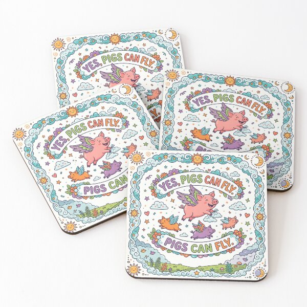 Item preview, Yes, Pigs Can Fly! Whimsical Cute Flying Pigs designed and sold by Sybille-Yates.