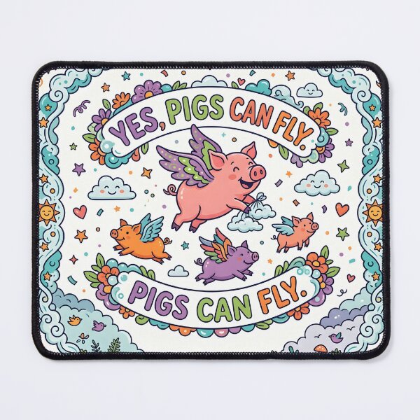 Item preview, Yes, Pigs Can Fly! Whimsical Cute Flying Pigs designed and sold by Sybille-Yates.