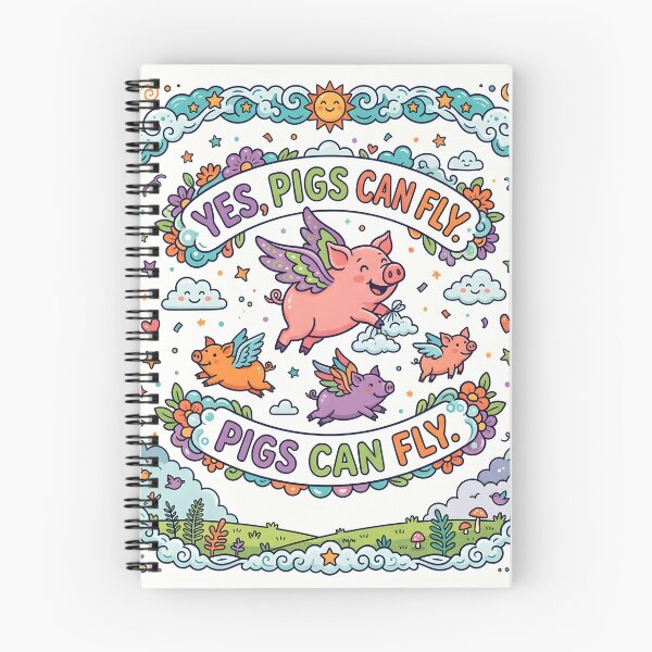 Item preview, Yes, Pigs Can Fly! Whimsical Cute Flying Pigs designed and sold by Sybille-Yates.