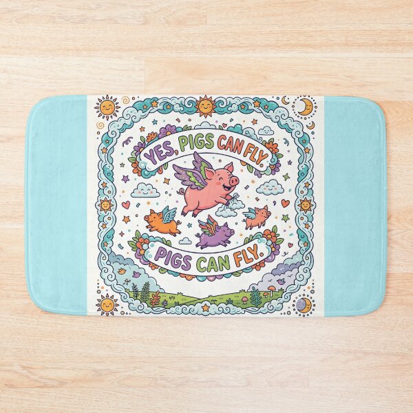 Item preview, Yes, Pigs Can Fly! Whimsical Cute Flying Pigs designed and sold by Sybille-Yates.