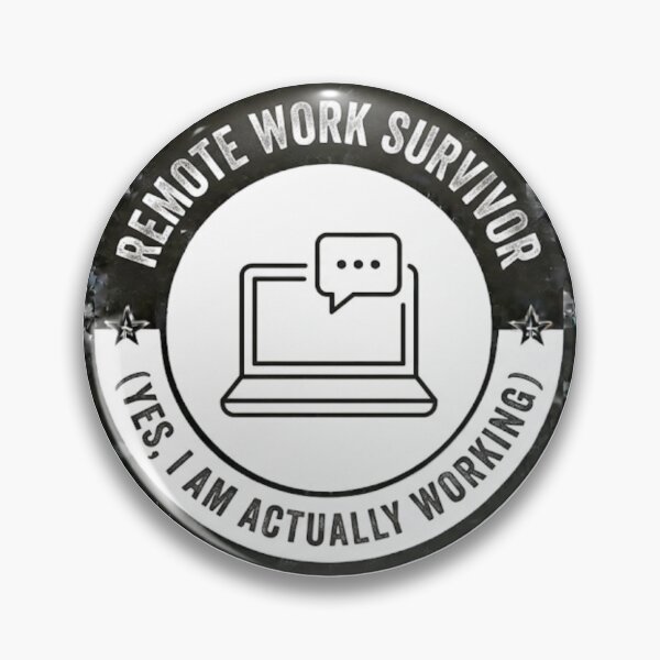 Item preview, Remote Work Survivor - Yes I Am Actually Working Funny WFH Sticker designed and sold by IbericoStudio.