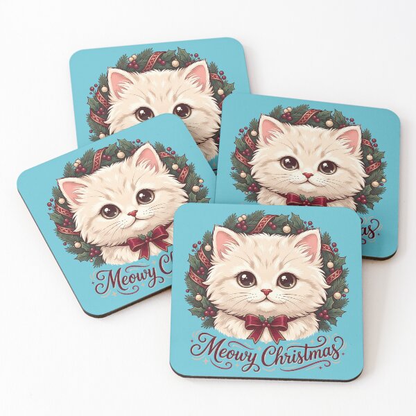 Item preview, Meowy Christmas - Cute Kitten - Holiday - Christmas designed and sold by GlimTig.