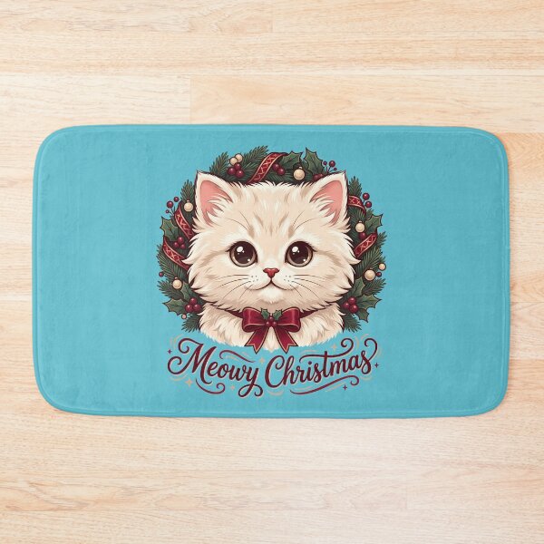 Item preview, Meowy Christmas - Cute Kitten - Holiday - Christmas designed and sold by GlimTig.