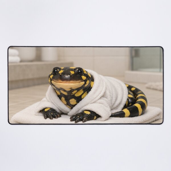 Item preview, Cozy Bathrobe Tiger Salamander designed and sold by Sillytoe.