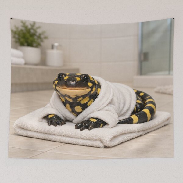 Item preview, Cozy Bathrobe Tiger Salamander designed and sold by Sillytoe.