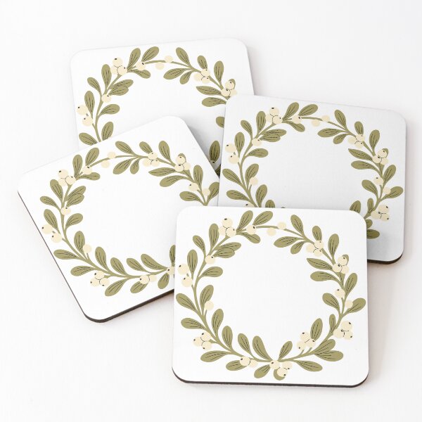 Item preview, Mistletoe Wreath Illustration designed and sold by AllaMashycheva.