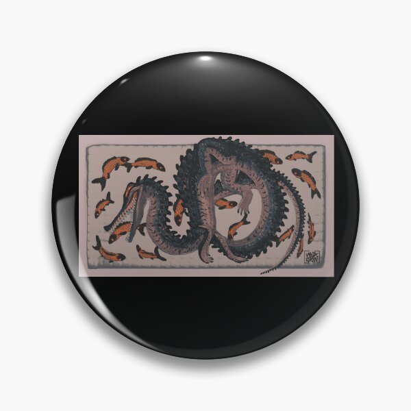 Item preview, Serpent and Fish Illustration designed and sold by elijbclaude.