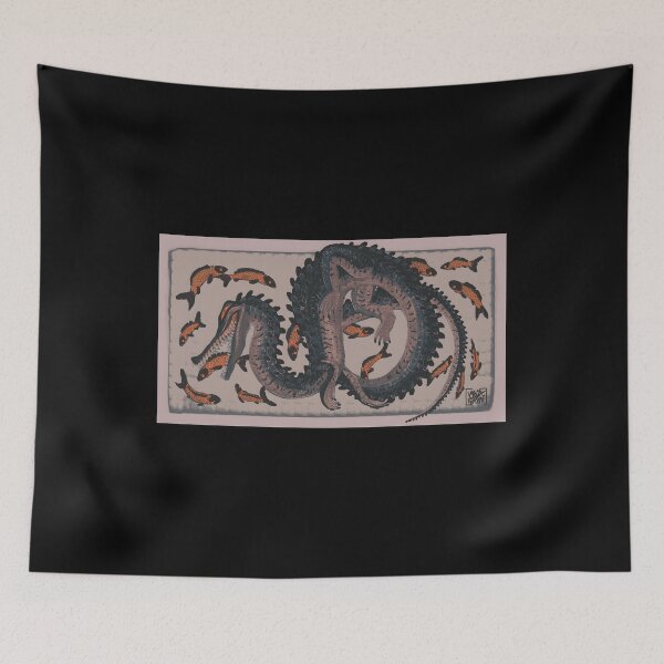Item preview, Serpent and Fish Illustration designed and sold by elijbclaude.