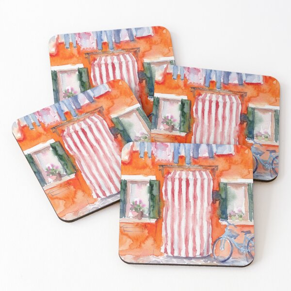 Item preview, Burano Facade with Laundry Line designed and sold by caracatita75.
