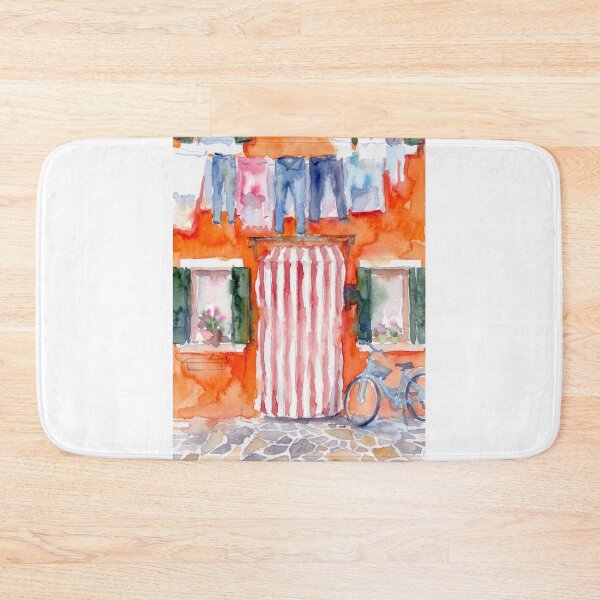 Item preview, Burano Facade with Laundry Line designed and sold by caracatita75.