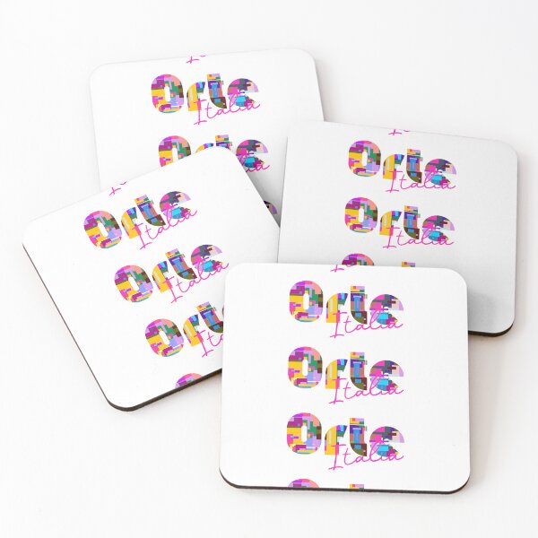 Item preview, Orte, Viterbo, Italy, Italia, colorful typography design for travellers designed and sold by Wanderful-roads.