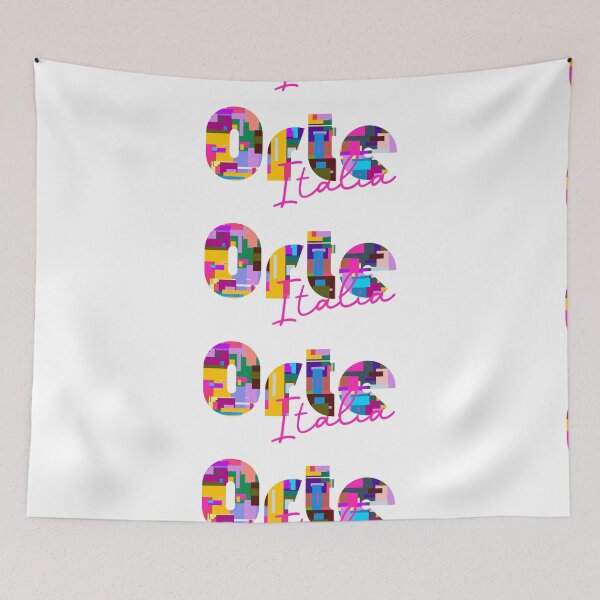 Item preview, Orte, Viterbo, Italy, Italia, colorful typography design for travellers designed and sold by Wanderful-roads.