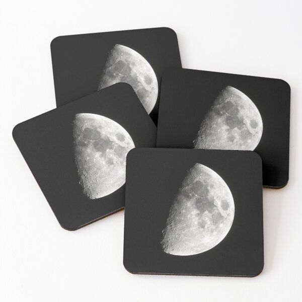 Item preview, Craters in Monochrome, A Detailed View of the Waxing Moon designed and sold by Astute-Artio-Photography.