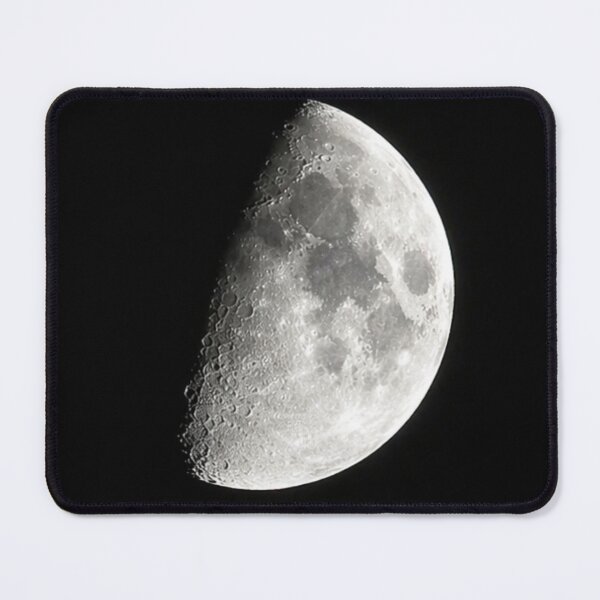 Item preview, Craters in Monochrome, A Detailed View of the Waxing Moon designed and sold by Astute-Artio-Photography.