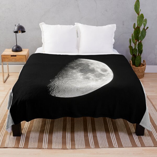 Item preview, Craters in Monochrome, A Detailed View of the Waxing Moon designed and sold by Astute-Artio-Photography.