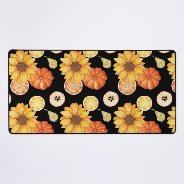 Item preview, Harvest Sunflower Pumpkin Orange Sliced Apple Black Pattern designed and sold by FestivityFinds.