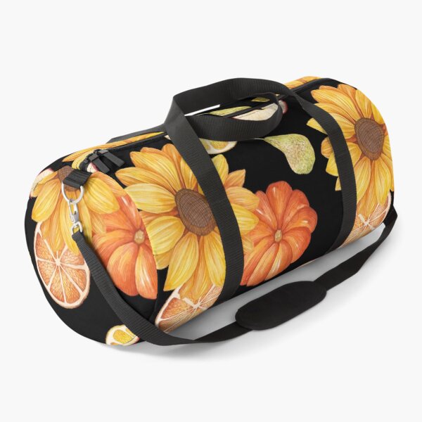Item preview, Harvest Sunflower Pumpkin Orange Sliced Apple Black Pattern designed and sold by FestivityFinds.