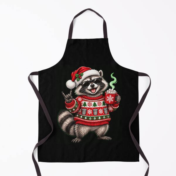 Item preview, Christmas Raccoon With Hot Cocoa designed and sold by ROUX-ART.