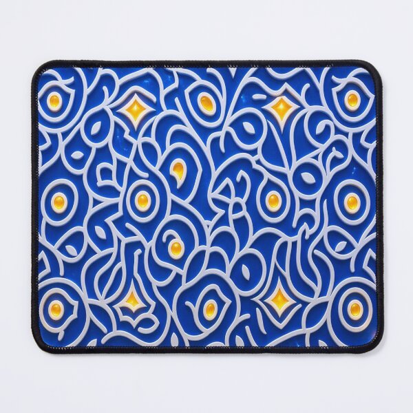 Item preview, Luxury Mediterranean Eagle Crest - Blue and Gold Greek Maze Pattern designed and sold by Breezes-of-Ida.