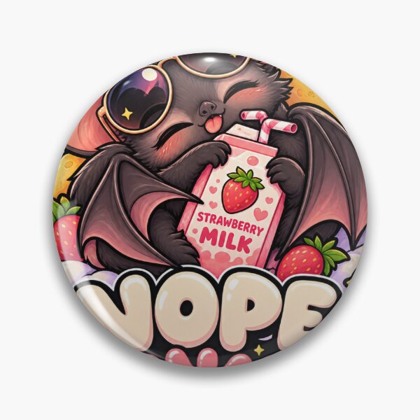 Item preview, Cute Sleepy Bat Strawberry Milk Napping designed and sold by Iegseo.