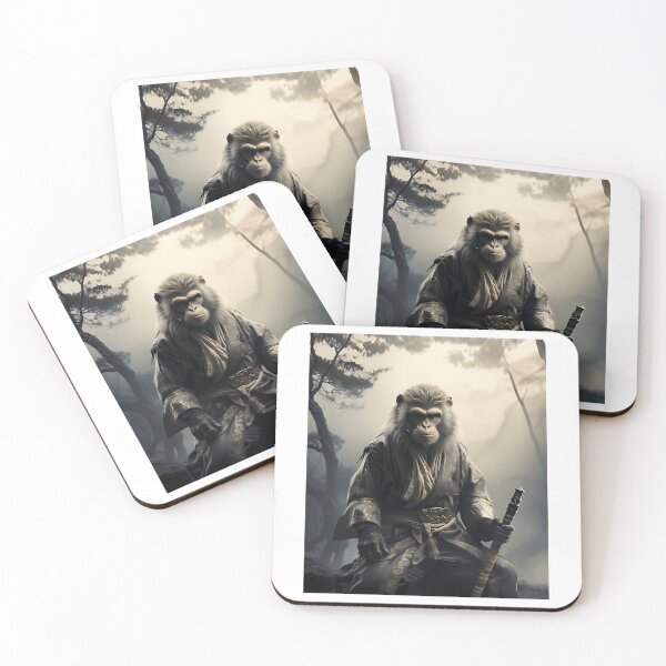 Item preview, Japanese Macaque Samurai designed and sold by jules-goble.