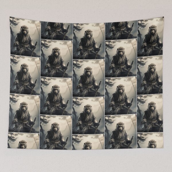 Item preview, Japanese Macaque Samurai designed and sold by jules-goble.