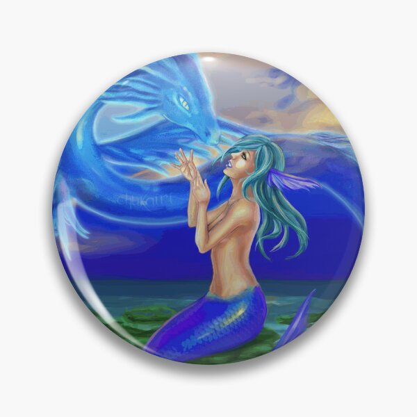 Item preview, Mermaid Meeting a Blue Sea Dragon designed and sold by IsidoreVannier.
