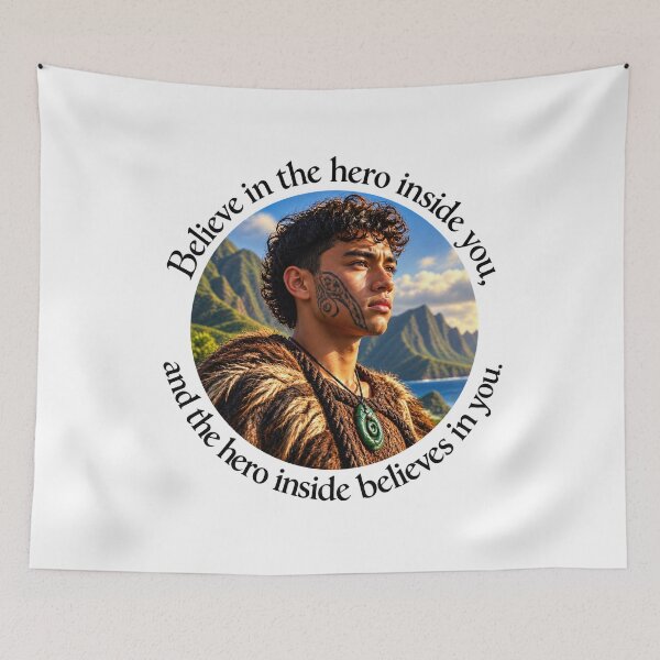 Item preview, Polynesian Empowerment Proverb - Believe in the hero inside you | Pacific Art designed and sold by ShakaLife.org.