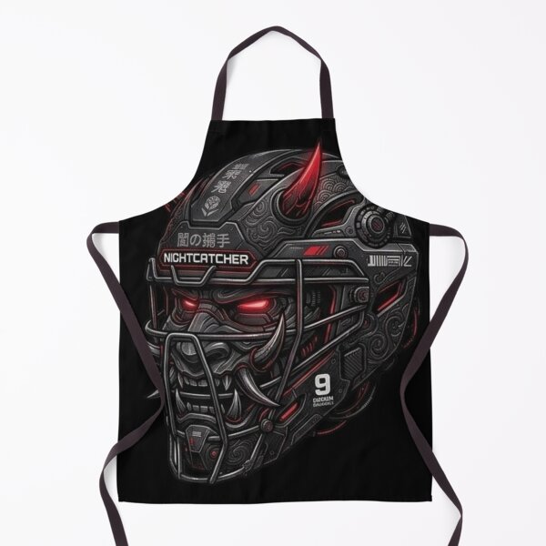 Item preview, Cyber Oni Nightcatcher Cyberpunk Baseball Helmet designed and sold by FABIOLART.