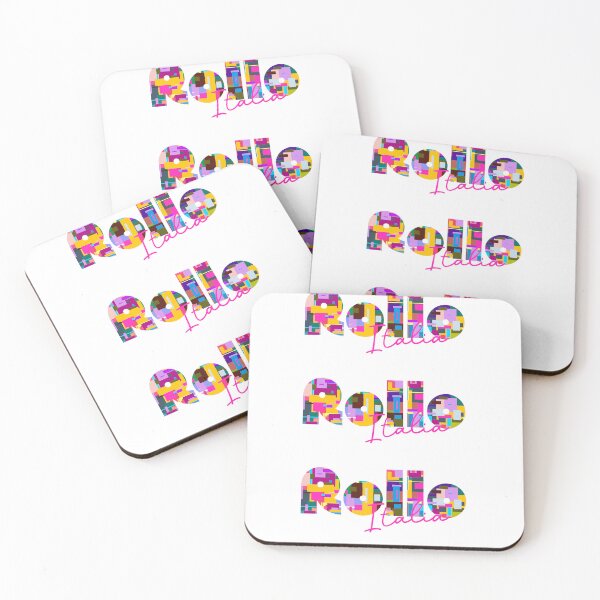 Item preview, Rollo, Albenga, Italy, Italia, colorful typography design for travellers designed and sold by Wanderful-roads.