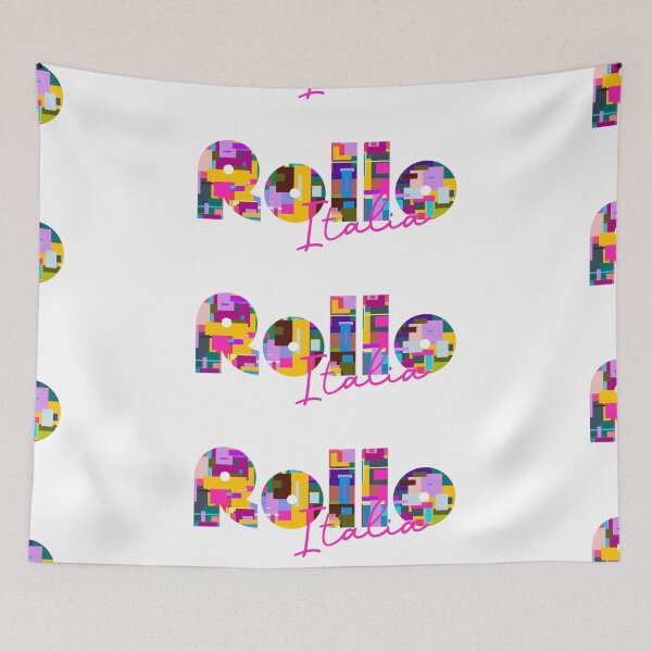 Item preview, Rollo, Albenga, Italy, Italia, colorful typography design for travellers designed and sold by Wanderful-roads.