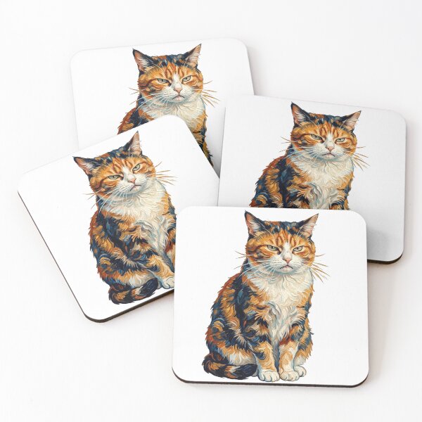 Item preview, Tricolor cat designed and sold by Why Not Art.