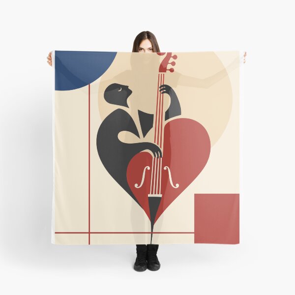 Item preview, Double Bass Art Print, Jazz Bass Player Print, Upright Bass Art, Musician Gift, Mid Century Modern Music Decor, Jazz Lover Gift designed and sold by Studio pod Burom.