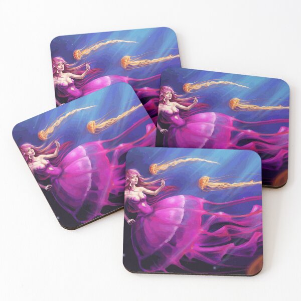 Item preview, Pink Jellyfish Mermaid Beneath the Ocean designed and sold by IsidoreVannier.