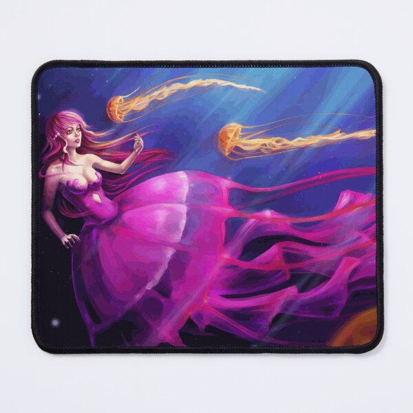 Item preview, Pink Jellyfish Mermaid Beneath the Ocean designed and sold by IsidoreVannier.