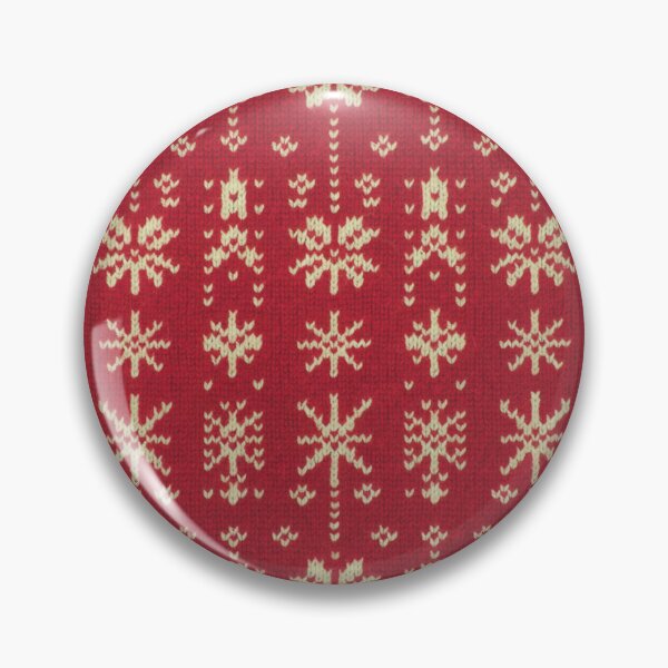 Item preview, Red Nordic Snowflake Fair Isle Knit Pattern designed and sold by The-NOKU-Co.