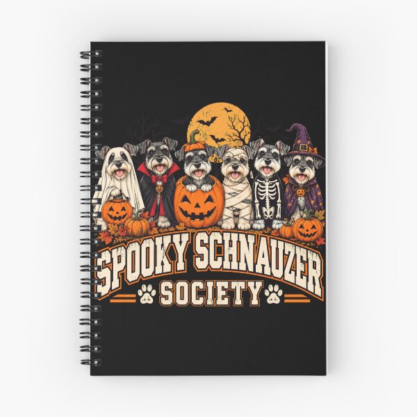 Item preview, Spooky Schnauzer Society Halloween Dogs designed and sold by ROUX-ART.